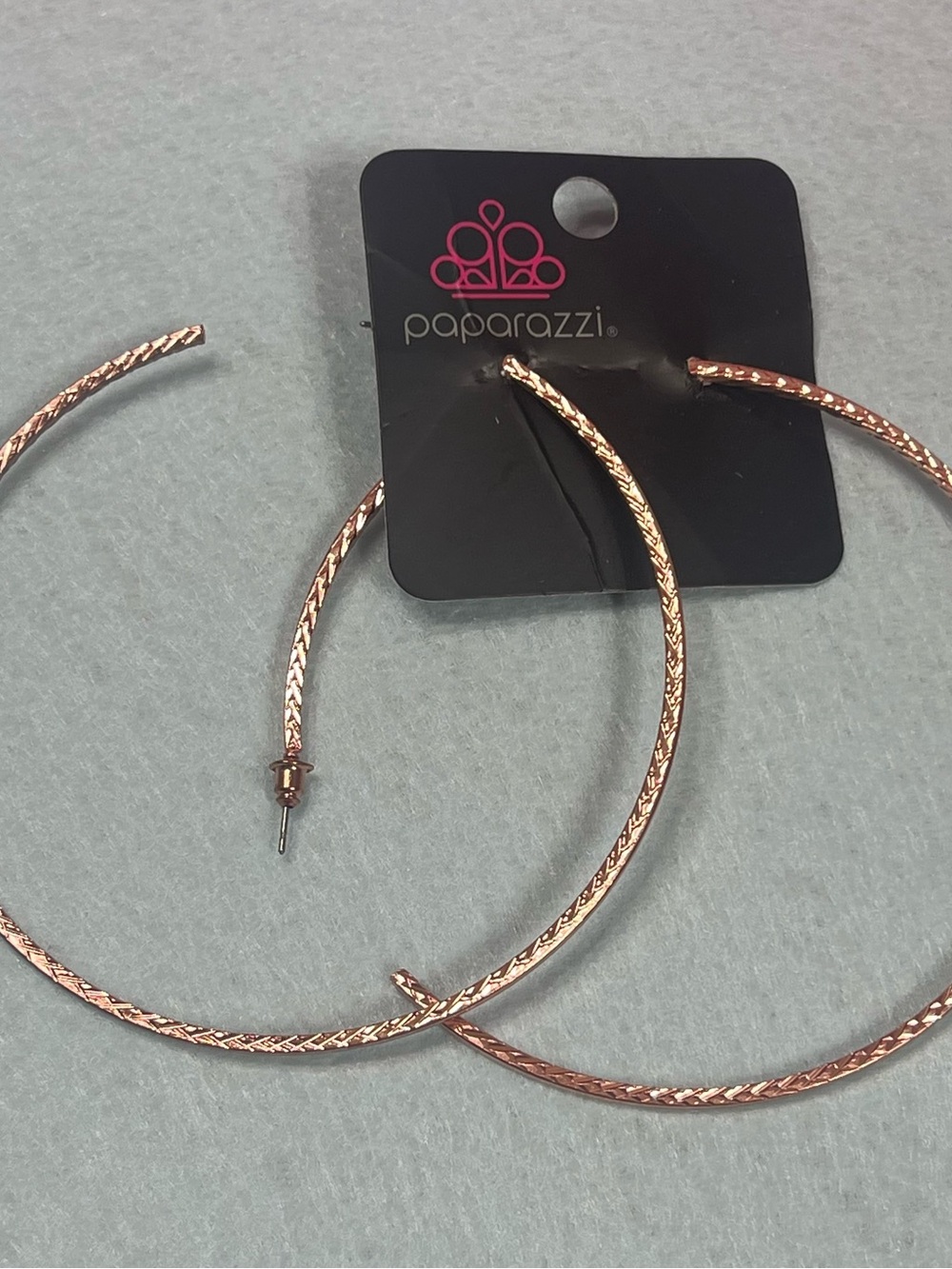paparazzi Rose Gold Braided Hoop Earrings